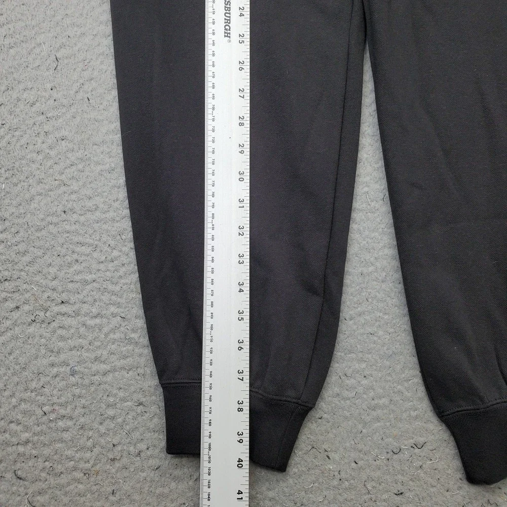 PUMA Maximal Metallic Sweatpants Mens M Black Regular Tapered Leg Drawstring